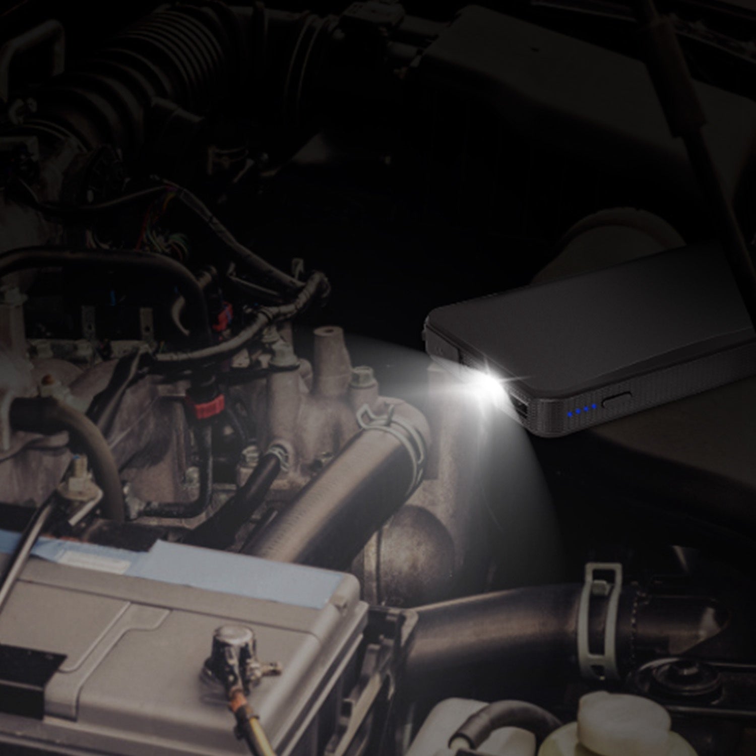 12V Car Jumper Starter 400A Peak 20000mAh Battery Charger Power Bank Portable Power Booster Battery With 3 Flashlight Modes