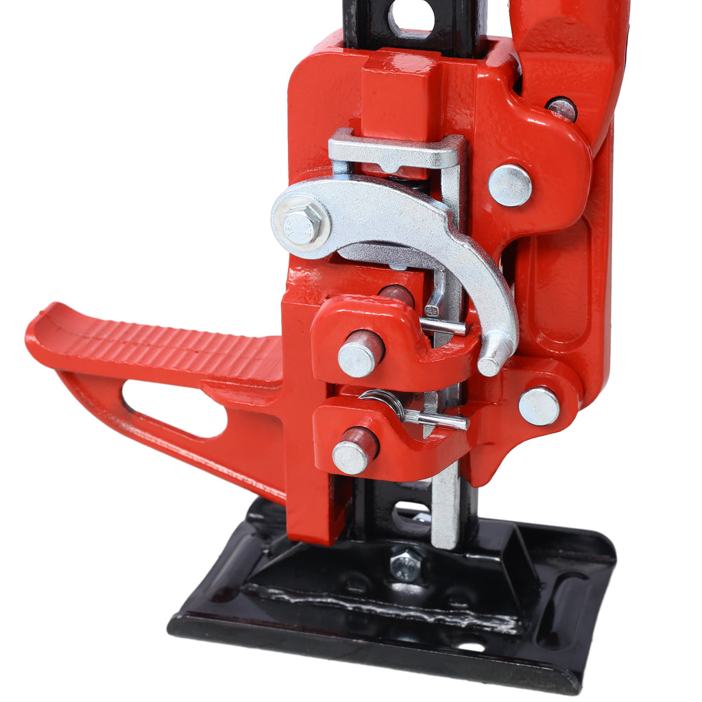 7000 Lb Capacity Ratchet Style Off-road Utility Jack, Heavy Duty Farm Jack For Tractors, Trucks, SUVs, Bumper Lifts, Red