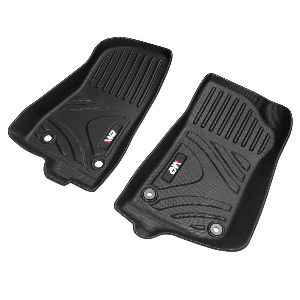 MKR Waterproof And Stain-resistant TPE Car Floor Mats Black 3 PCS For Jeep Wrangler JL 2018 4 Doors Model Not Fit For Jeep Wrangler JK Or 4XE