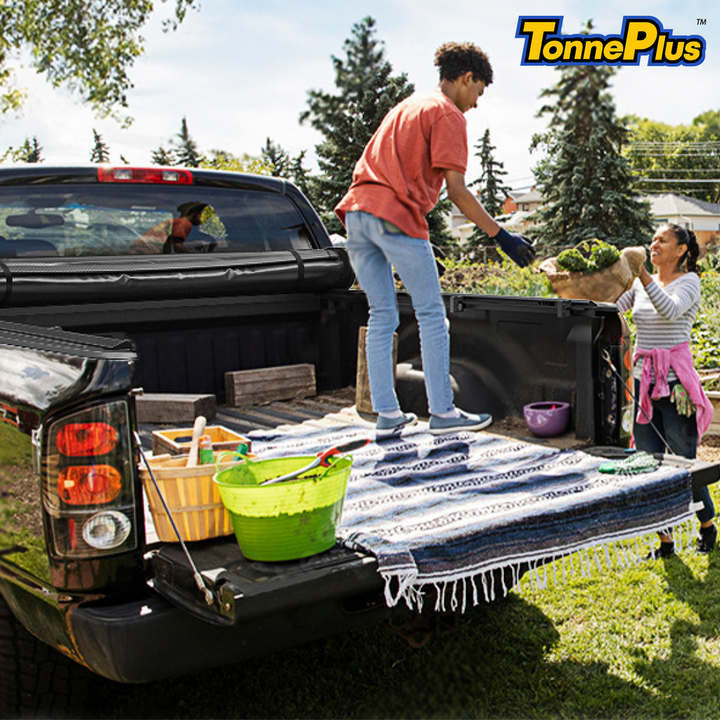 TonnePlus Soft Roll-Up Tonneau Cover Truck Bed Covers for 2020-2024 Jeep Gladiator JT 5FT Bed ; Lightning | 5' (60.3") Bed |