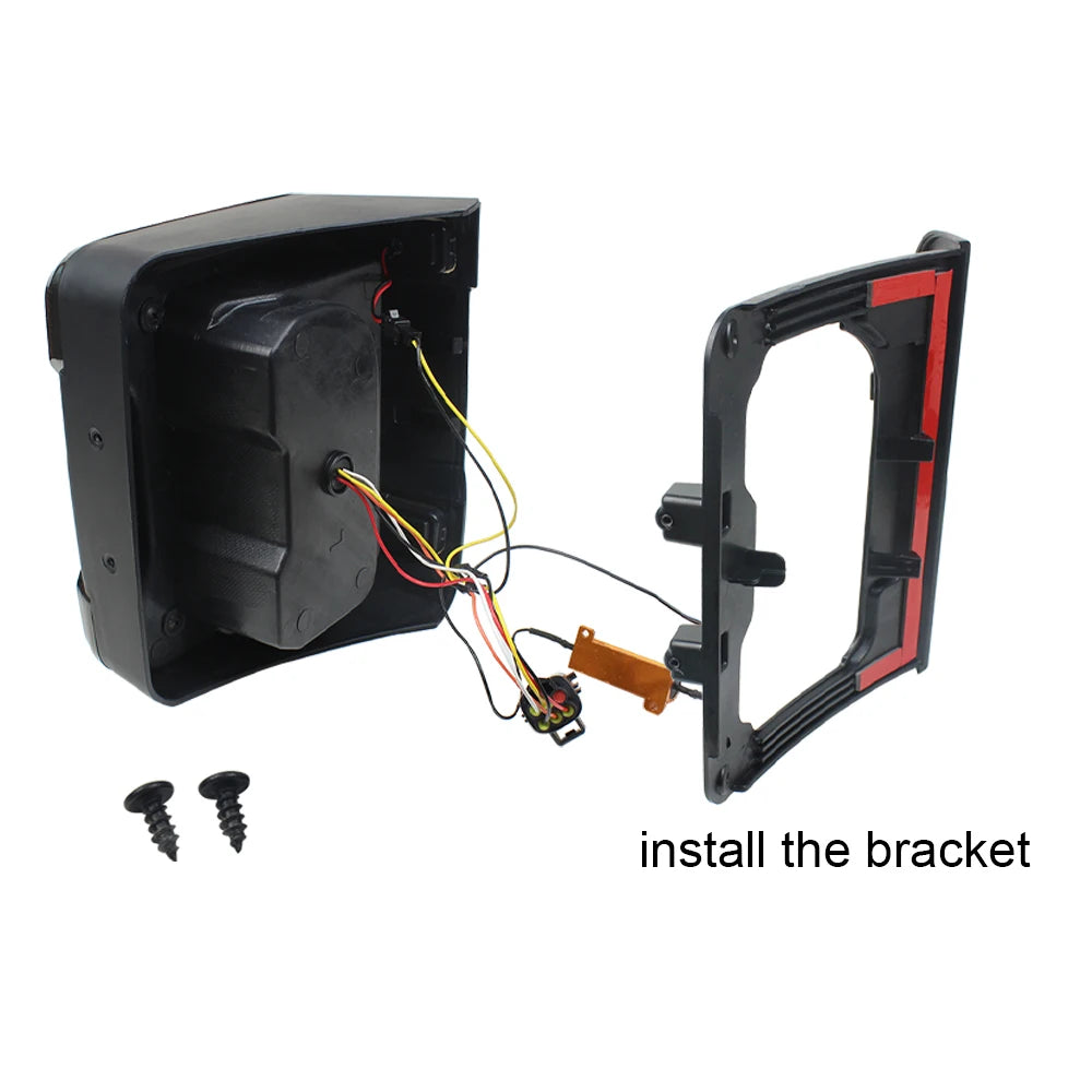 for Jeep Wrangler JK 2007-2018 LED Tail Light Taillight Assembly Rear Lamps Brake Reverse Light Daytime Running Lights