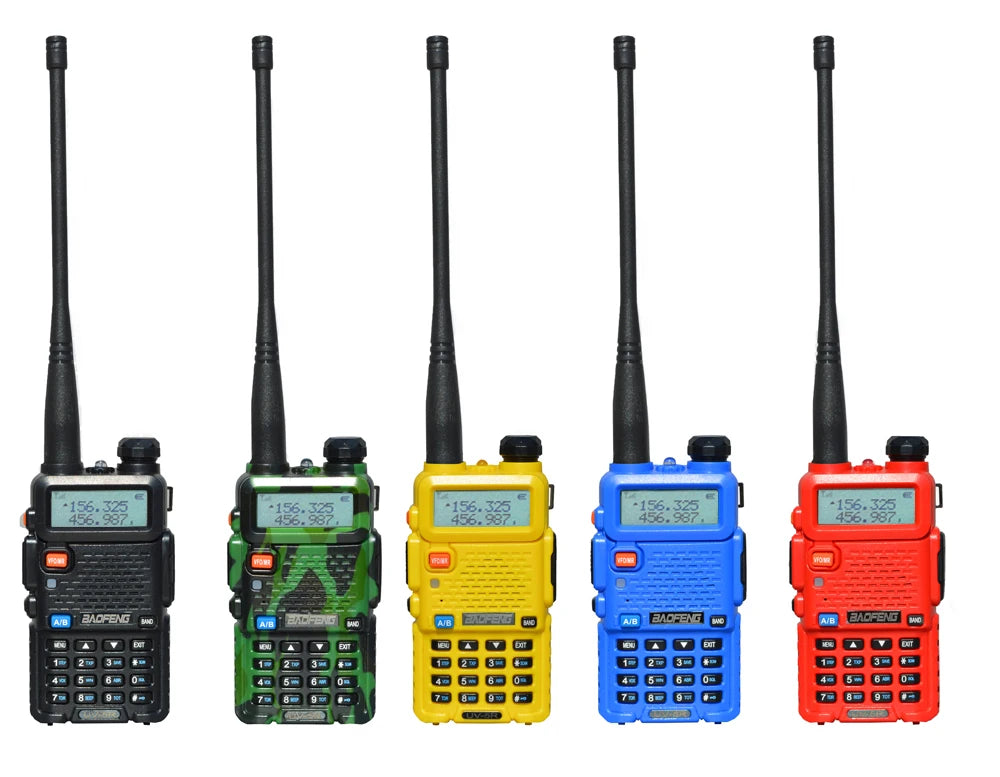 Walkie Talkie UV-5R Two Way CB Radio 5 Colors Bao Feng UV5R 128CH 5W VHF UHF 136-174Mhz & 400-520Mhz