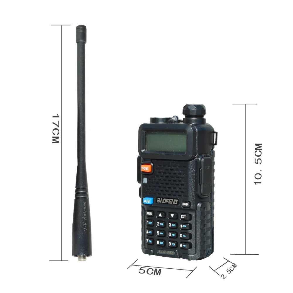 Walkie Talkie UV-5R Two Way CB Radio 5 Colors Bao Feng UV5R 128CH 5W VHF UHF 136-174Mhz & 400-520Mhz