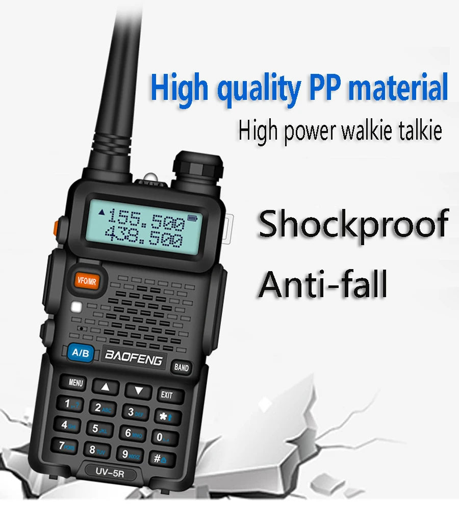 Walkie Talkie UV-5R Two Way CB Radio 5 Colors Bao Feng UV5R 128CH 5W VHF UHF 136-174Mhz & 400-520Mhz