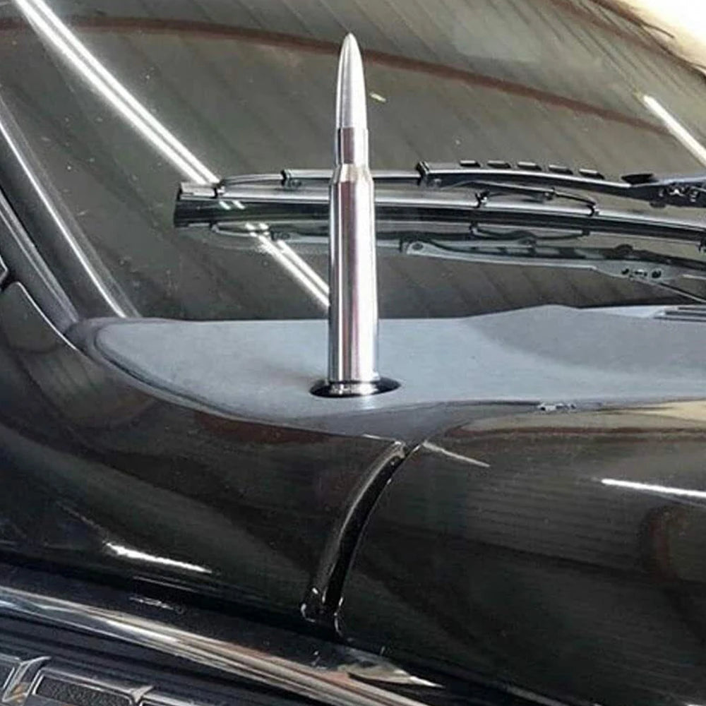 Universal Car SUV Bullet Antenna For Dodge Ram Ford F150 Raptor CRV RAV4 JEEP 50 Cal Caliber Bullet Ammo Short Aluminum Antenna