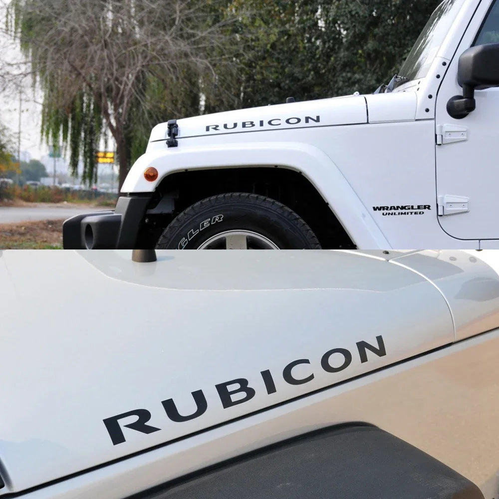 2PCS Car Hood Cover Stickers For Jeep Wrangler Unlimited JK JL CJ RUBICON 4X4 392 DIY Auto Tuning Accessories Vinyl Film Decals