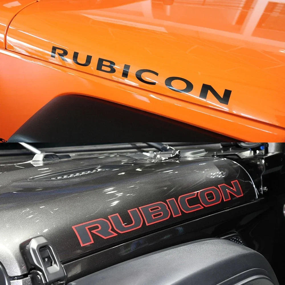 2PCS Car Hood Cover Stickers For Jeep Wrangler Unlimited JK JL CJ RUBICON 4X4 392 DIY Auto Tuning Accessories Vinyl Film Decals