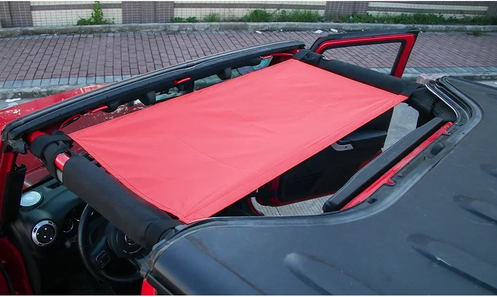 Sunshade Hammock Roof Top - Fit for Jeep Wrangler YJ/TJ/JK/JL (1987-2024) & Gladiator JT, 2-Door & 4-Door Mesh Shade Co