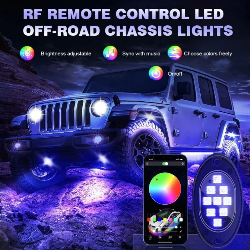 4/6/8/10 Pods, RGB LED Rock Lights For Trucks.....