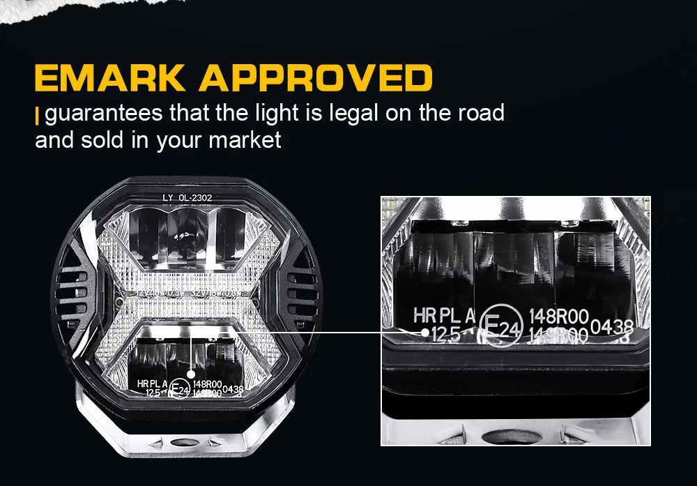 4 Inch Car Led Work Light Bar 12v Amber DRL Driving Light Spotlight for Jeep Offroad Boat Tractor Truck 4x4 SUV ATV Headlight