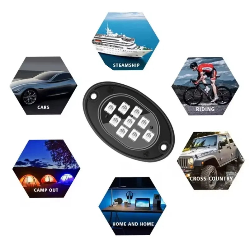 4/6/8/10 Pods, RGB LED Rock Lights For Trucks.....