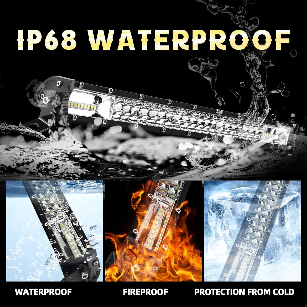 UNI-SHINE Led Bar Light Dual Led Work Light 7"14" 20" 26" 32" 38" 44"50" Combo Beam for SUV ATV Pick up Truck Car 4x4 Offroad LE