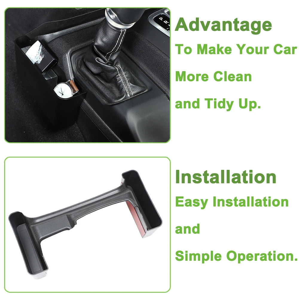 Jeep Wrangler JL Gladiator JT 2018-2023 4-Doors Car Gear Shift Storage Box Organizer Tray Accessories Black