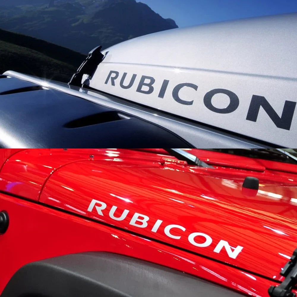 2PCS Car Hood Cover Stickers For Jeep Wrangler Unlimited JK JL CJ RUBICON 4X4 392 DIY Auto Tuning Accessories Vinyl Film Decals