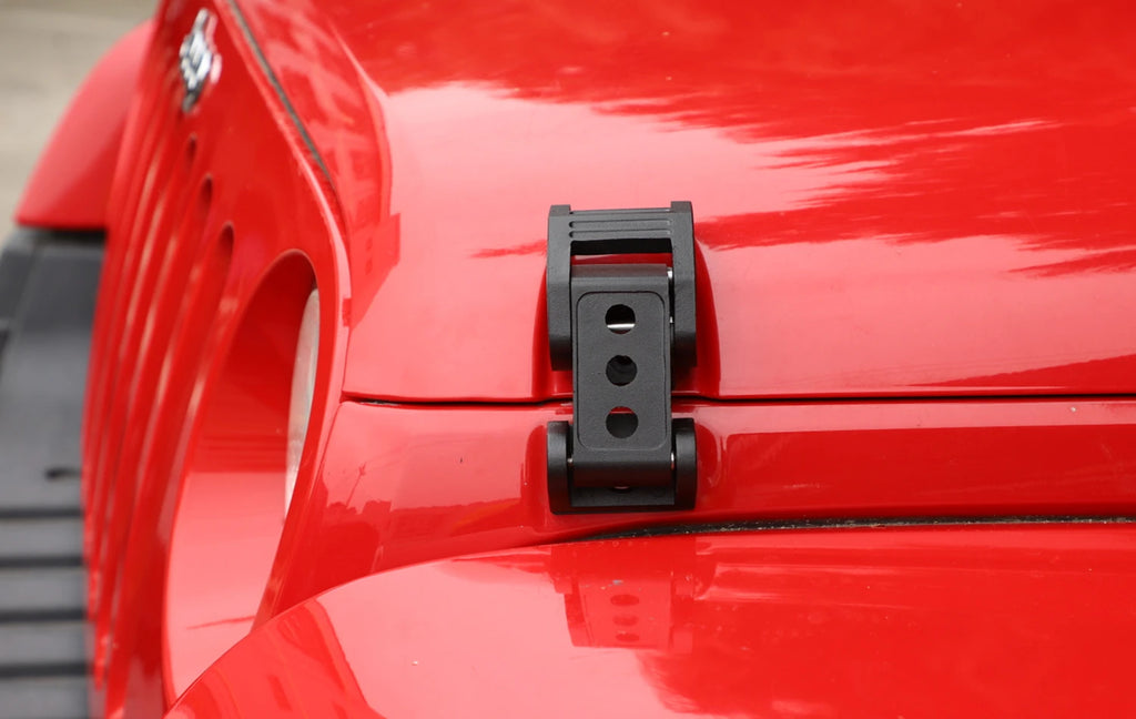 Metal Locking Engine Hood Catch Latches for Jeep Wrangler JK Rubicon Sahara Sport 2011- 2017 Hood Locks Car Accessories Black