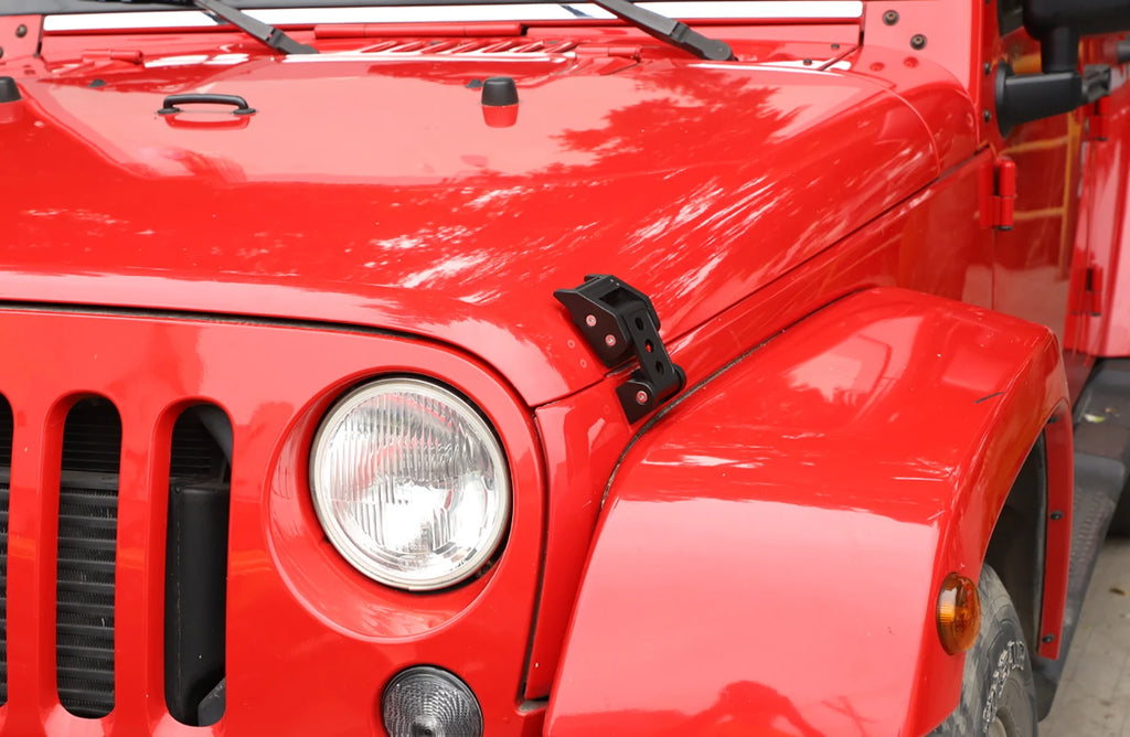 Metal Locking Engine Hood Catch Latches for Jeep Wrangler JK Rubicon Sahara Sport 2011- 2017 Hood Locks Car Accessories Black