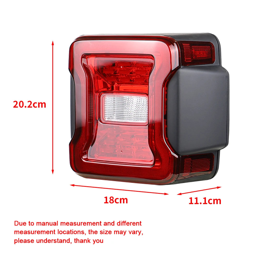 for Jeep Wrangler JK 2007-2018 LED Tail Light Taillight Assembly Rear Lamps Brake Reverse Light Daytime Running Lights