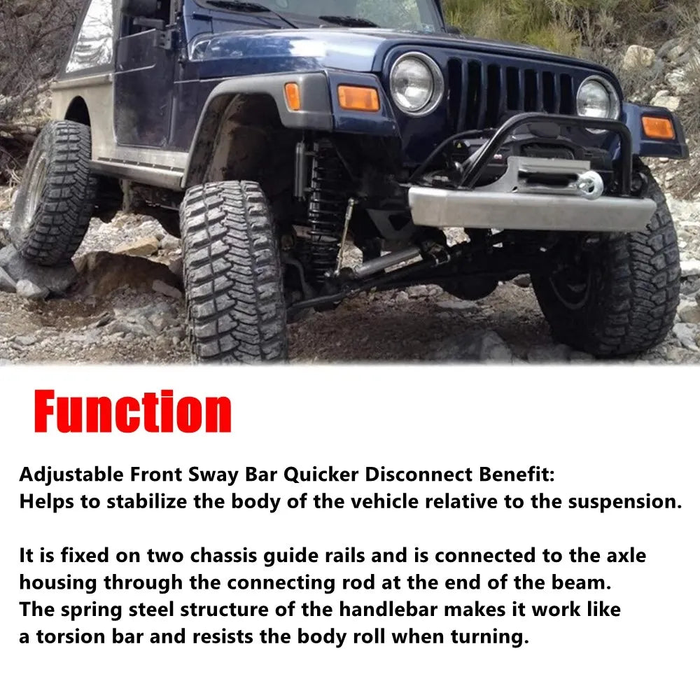 2.5-6" Lifts Front Sway Bar Links Disconnects For Jeep Wrangler JK JKS 2/4 Doors 2007-2018 Adjustable Car Parts PRC-1010A