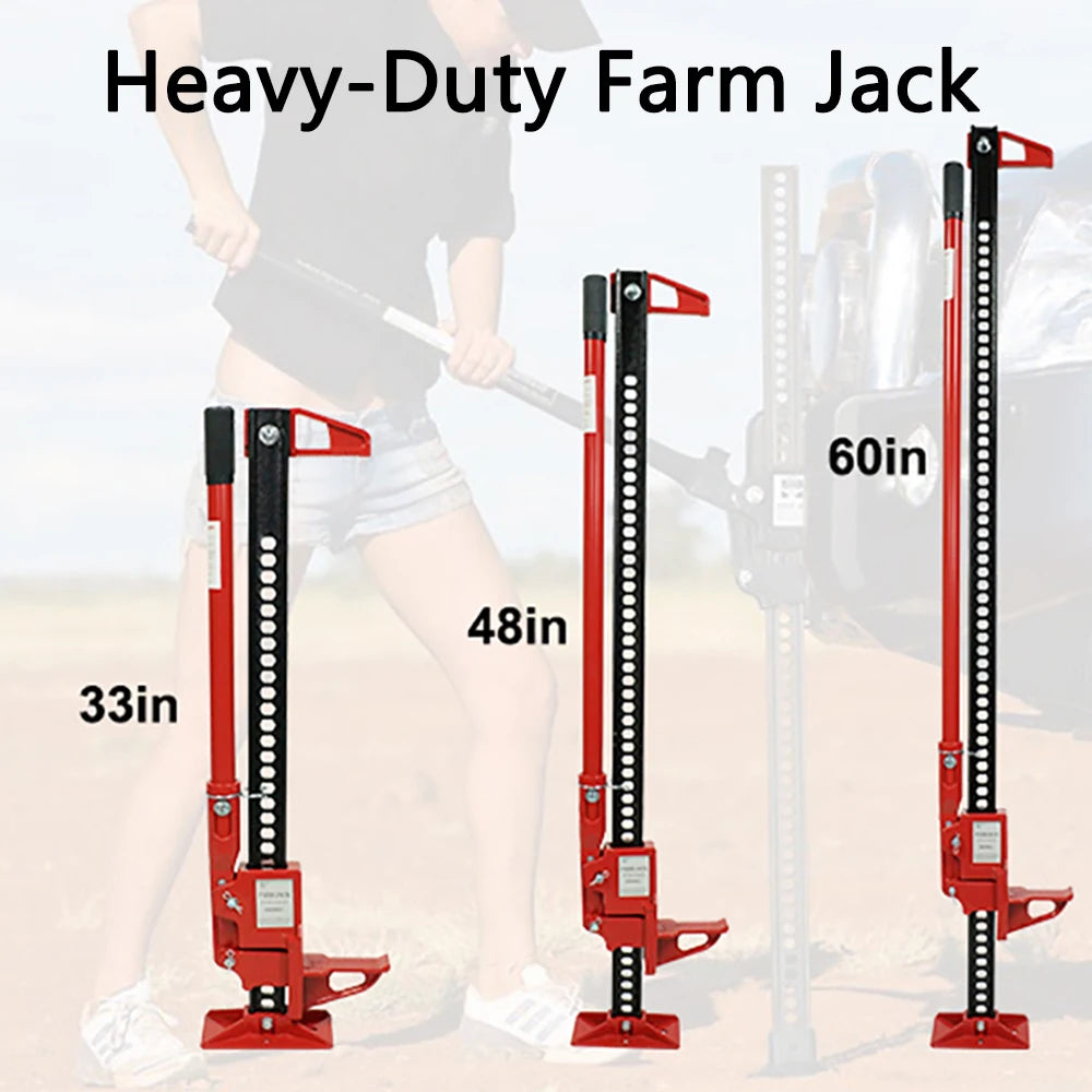 3 Ton Farm Jack, 7000 Lbs Capacity Utility Farm Jack, Universal Heavy-Duty Farm Jack For Atv Utv Suv Tractor Truck