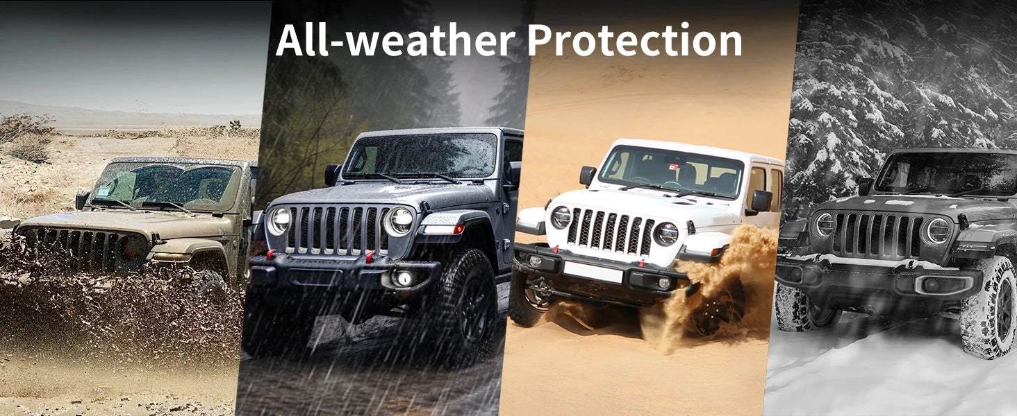 Floor Mats Fit for Jeep Gladiator 2020-2025 1st and 2nd Row TPE Material Black Custom Fit Floor Liner