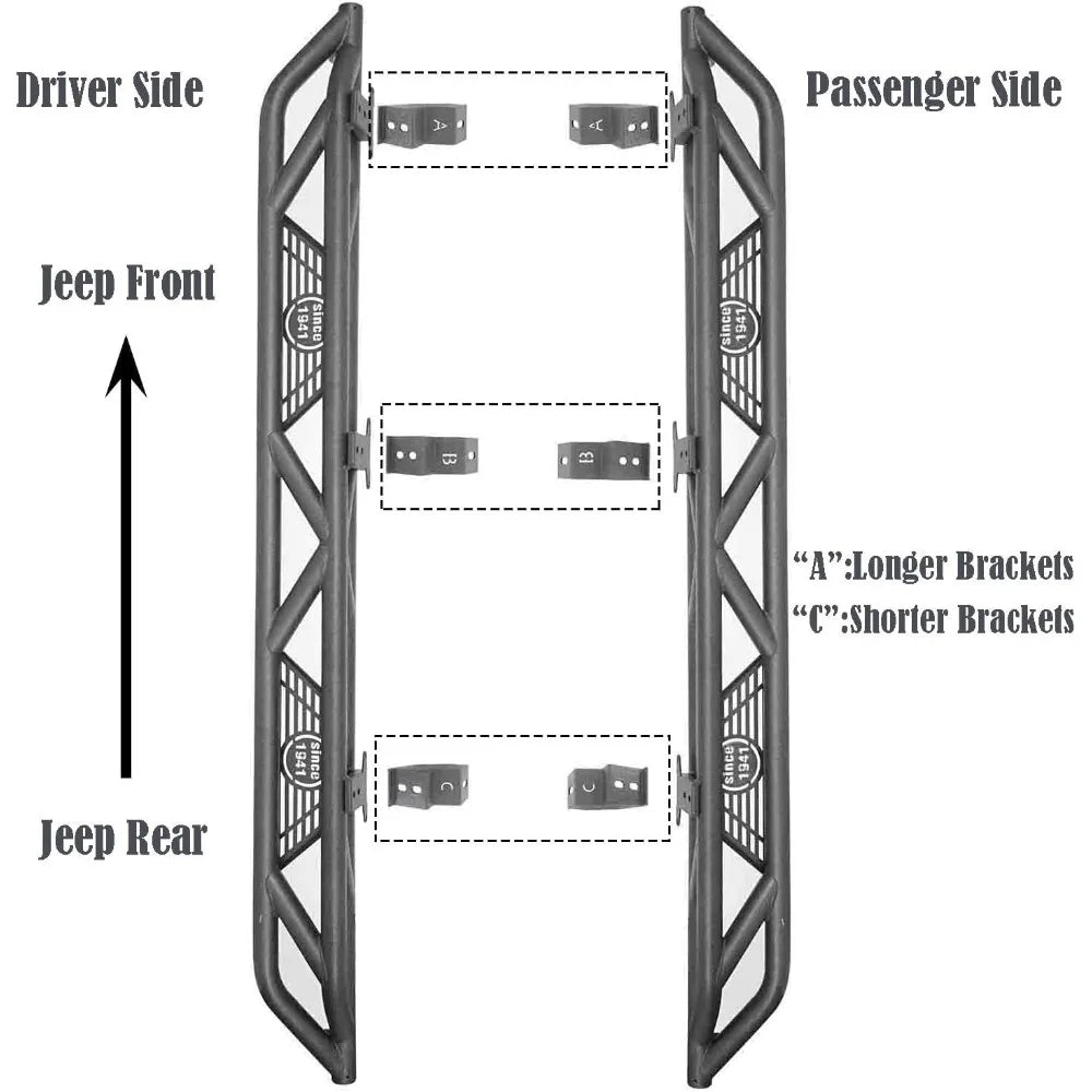 Gladiator 5.3" Drop Side Step Tube Running Boards