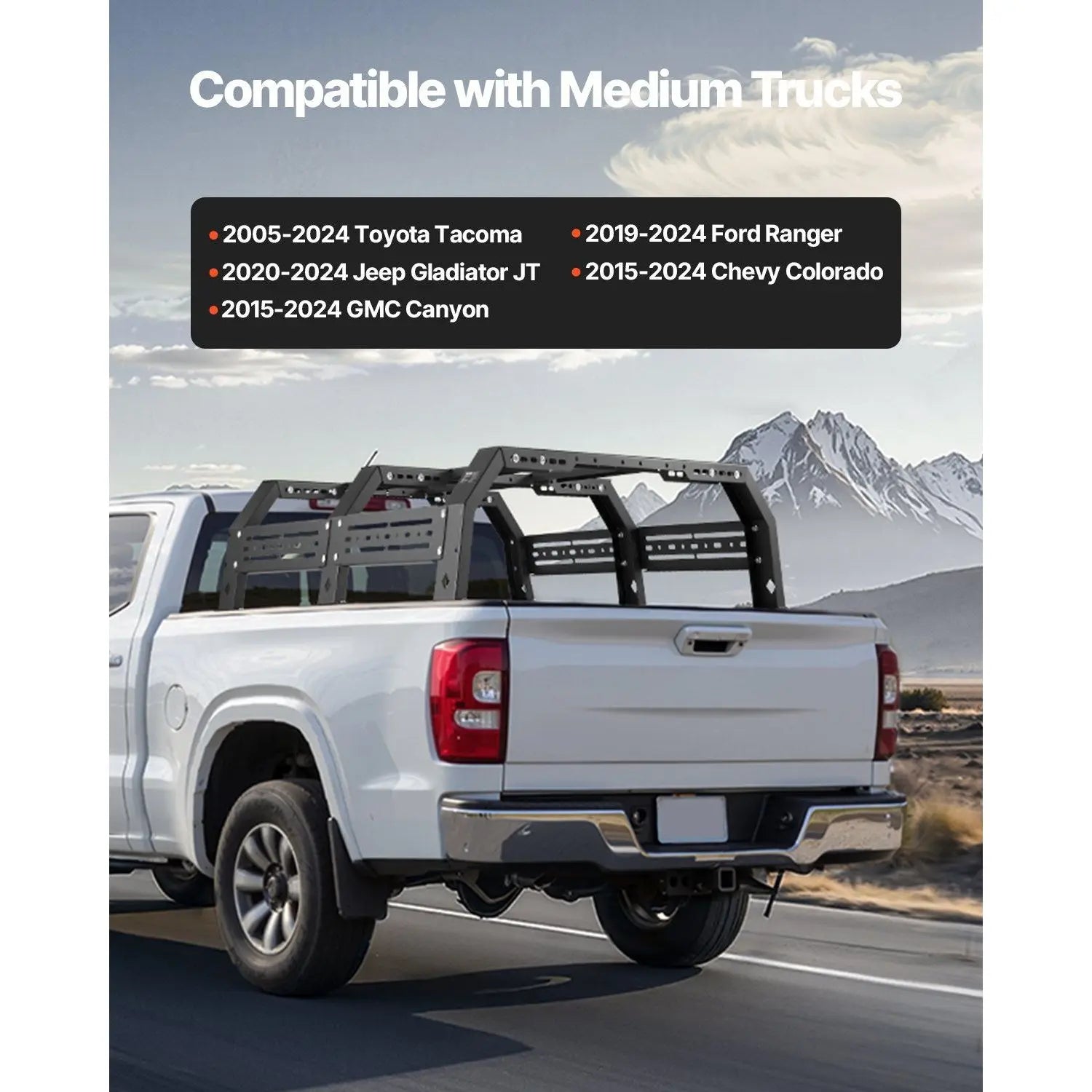 Truck Bed Rack fit  Gladiator JT, Tacoma, Ranger, Colorado, and Canyon models.....