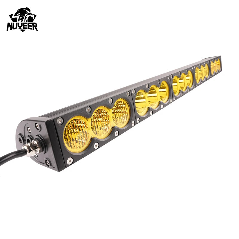 Combo Beam Yellow&White Dual-light Bar Light Off Road Pickup 12V 24V For Car 4x4 Truck ATV SUV Auxiliary LED Driving Light bar