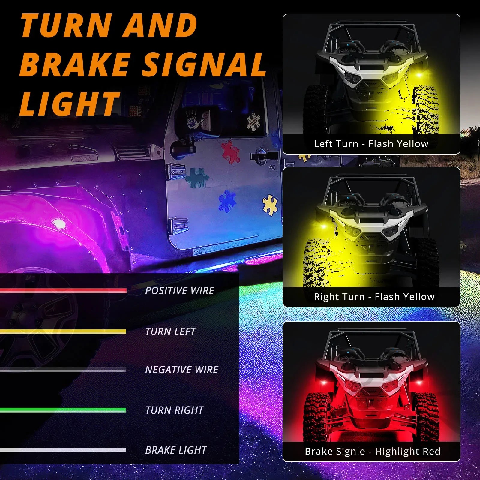 10 Pods APP Control Dream Color RGB + IC 240 LED Rock Lights Off-Road Truck UTV Underbody Underglow Trail Rig Light For Jeep