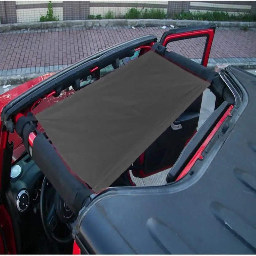 Sunshade Hammock Roof Top - Fit for Jeep Wrangler YJ/TJ/JK/JL (1987-2024) & Gladiator JT, 2-Door & 4-Door Mesh Shade Co