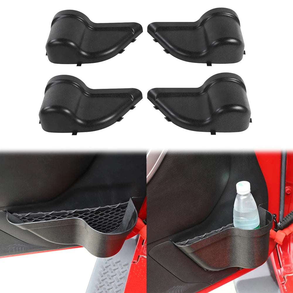 Car Front Rear 4-Door Side Storage Box Cup Holder Organizer Netbag for Jeep Wrangler JK 2011-2015 2016 2017 Interior Accessories