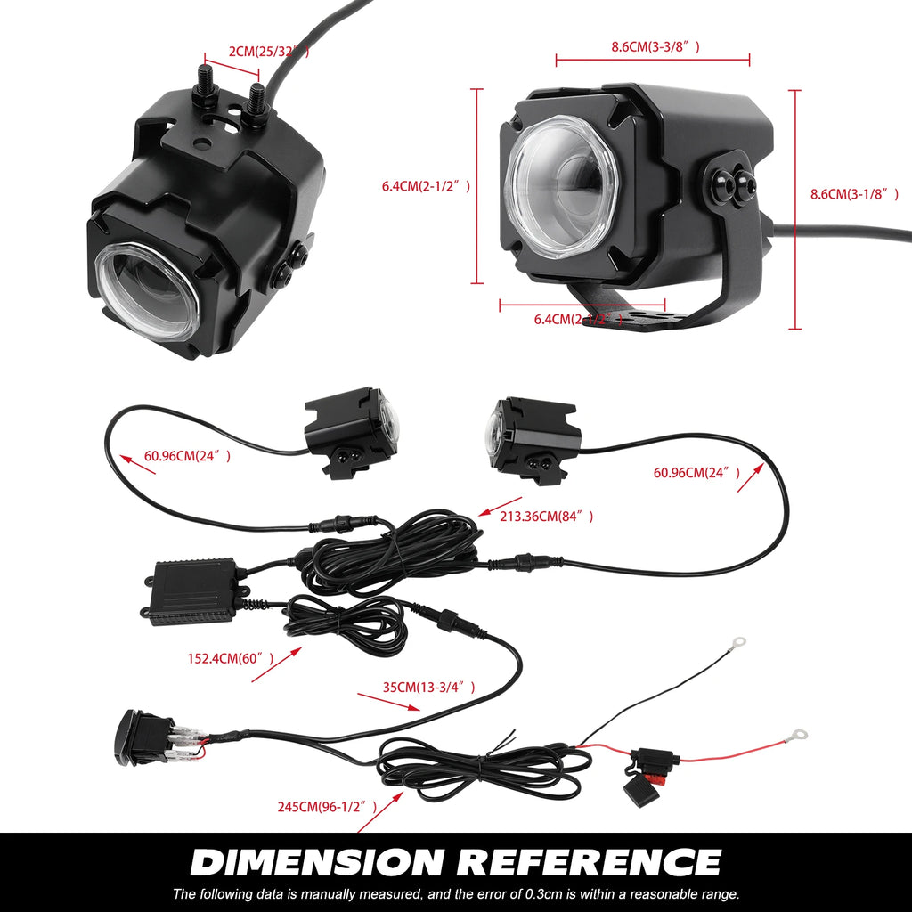 Set of 2 – 3-Inch Spot RGBW LED Whip Lights with Remote Control, Whipless Antenna Style, Compatible with Can-Am Maverick X3 Max UTVs