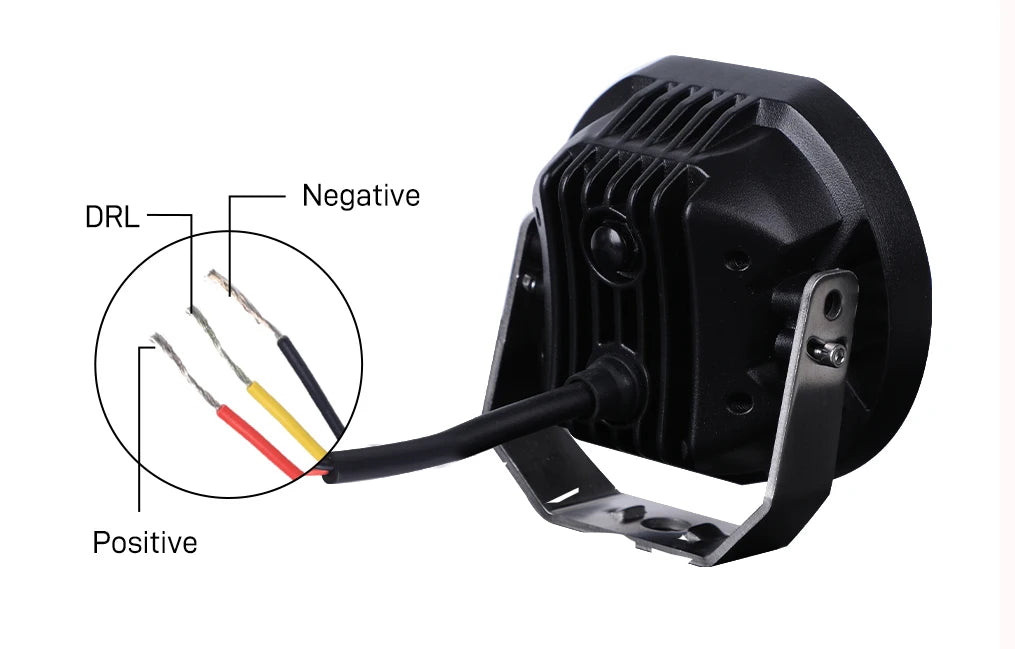 4 Inch Car Led Work Light Bar 12v Amber DRL Driving Light Spotlight for Jeep Offroad Boat Tractor Truck 4x4 SUV ATV Headlight