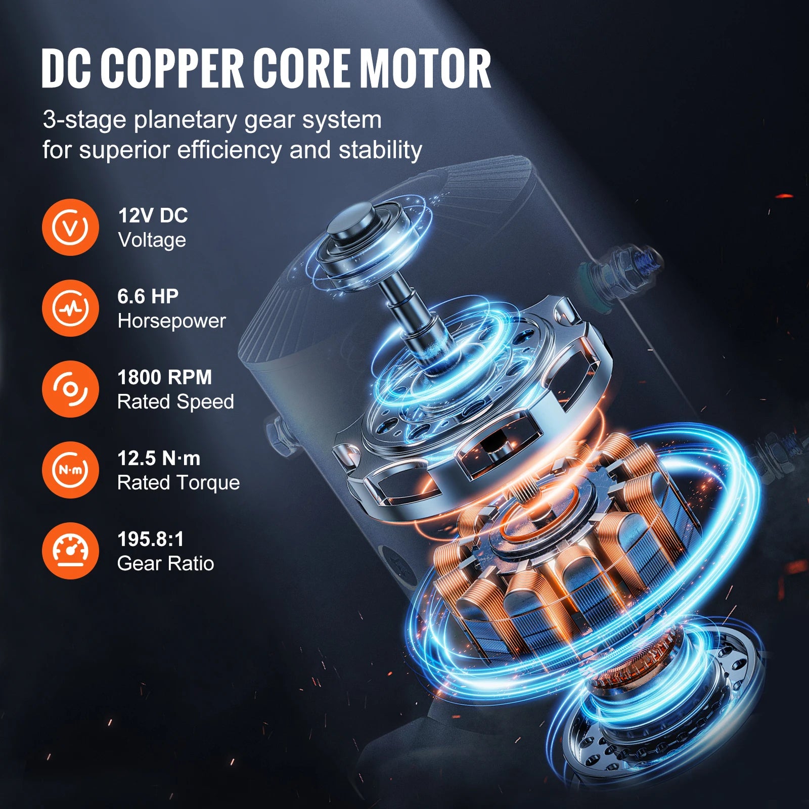 SucceBuy 13500lbs Electric Winch Car Truck Winch with 80ft Synthetic Rope Wireless&Wired Remote Control for Towing Off-Road SUV