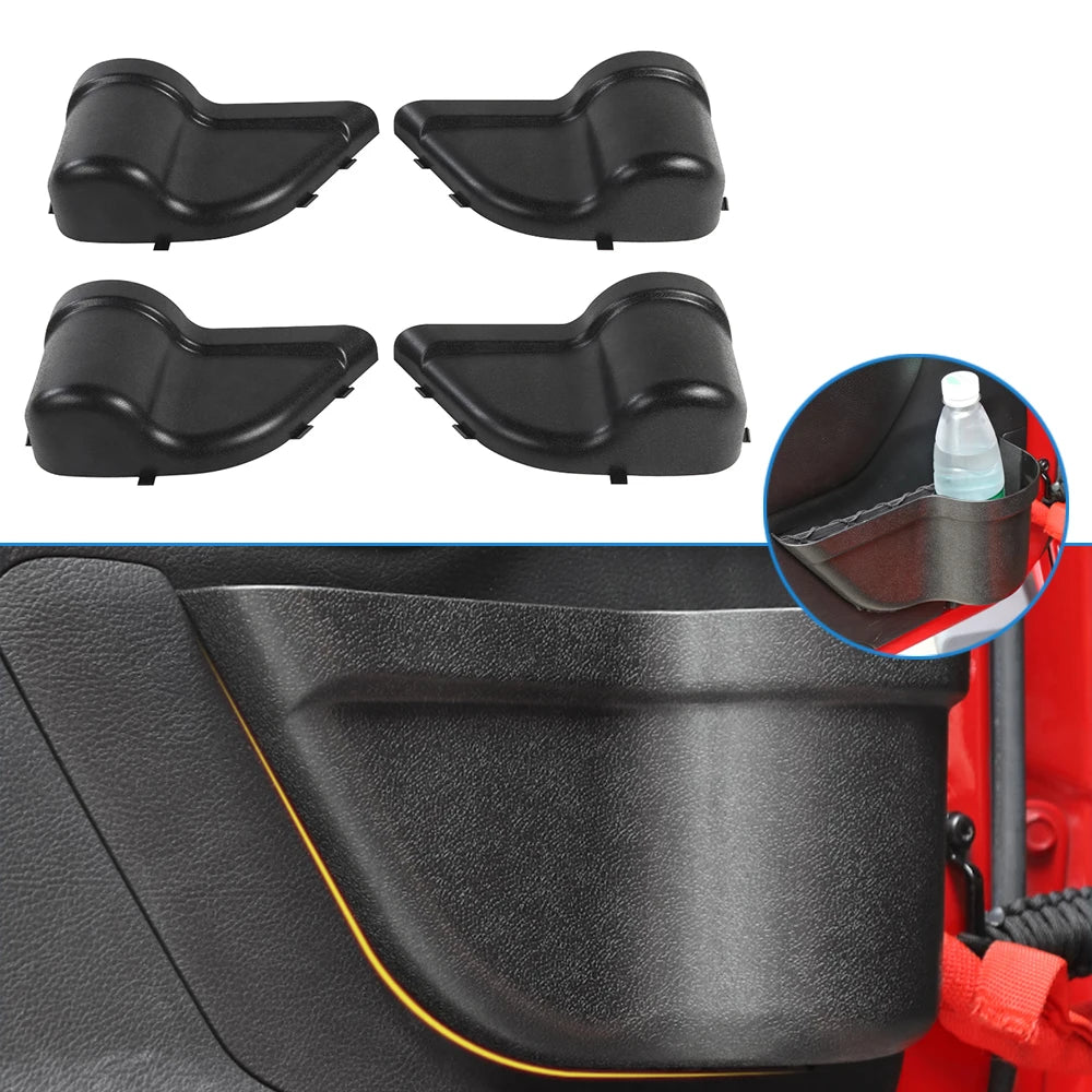 Car Front Rear 4-Door Side Storage Box Cup Holder Organizer Netbag for Jeep Wrangler JK 2011-2015 2016 2017 Interior Accessories