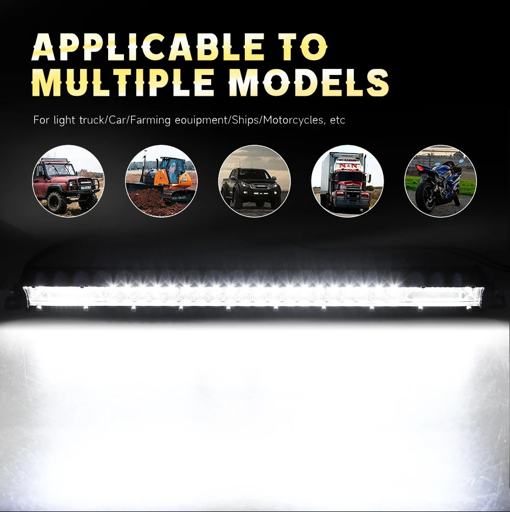 UNI-SHINE Led Bar Light Dual Led Work Light 7"14" 20" 26" 32" 38" 44"50" Combo Beam for SUV ATV Pick up Truck Car 4x4 Offroad LE