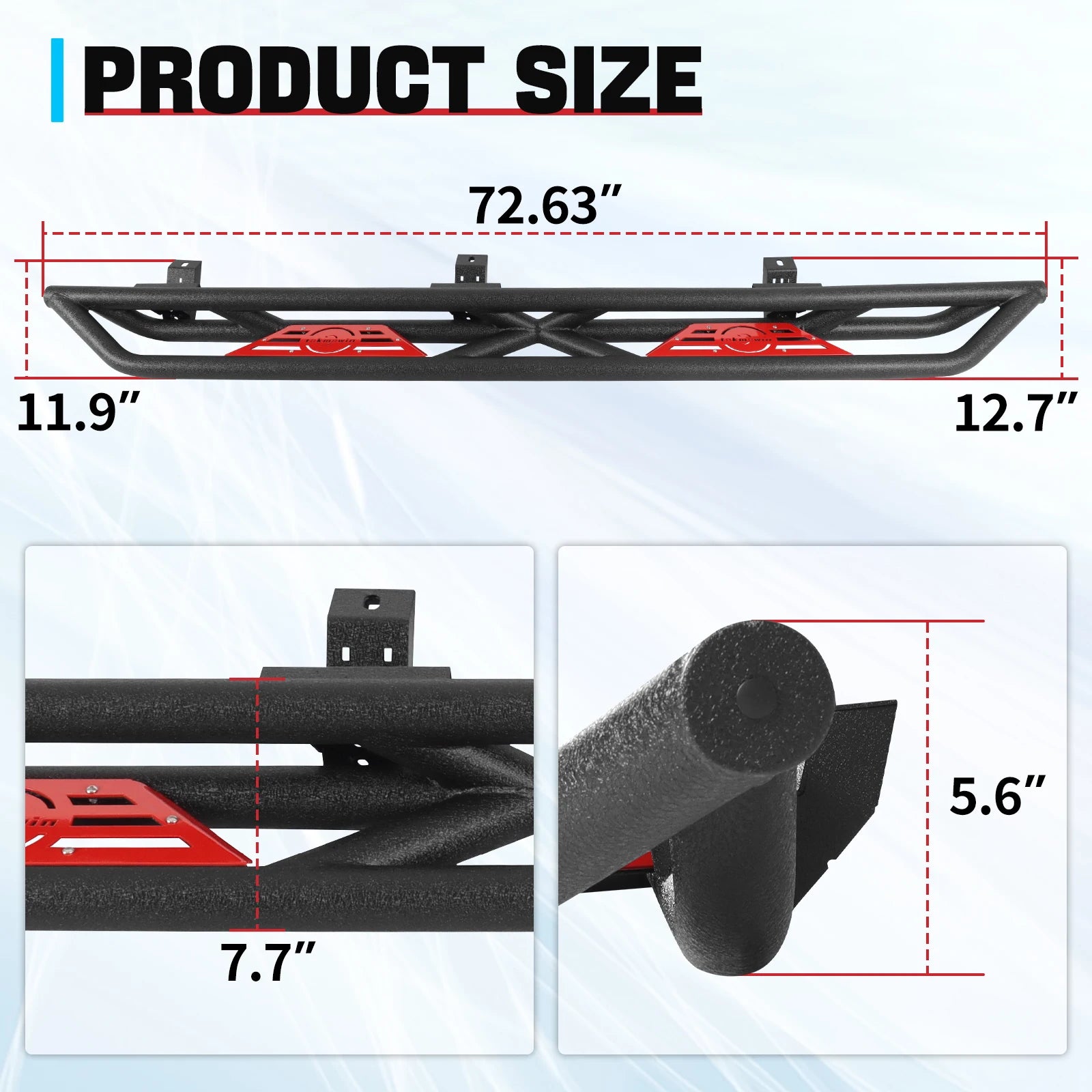 for Jeep Gladiator JT 2020-2024 4 Door Side Steps Nerf Bar Running Boards Drop Truck Side Step Bars Pedals