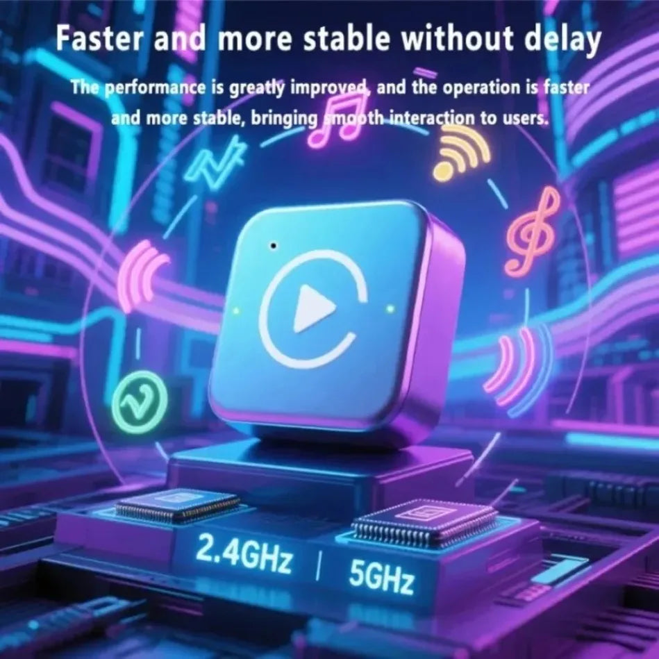 2 in 1 Car Wireless CarPlay Adapter & Android Auto Adapter Type-C/USB Fast Connection Wired to Wireless for iPhone/Android