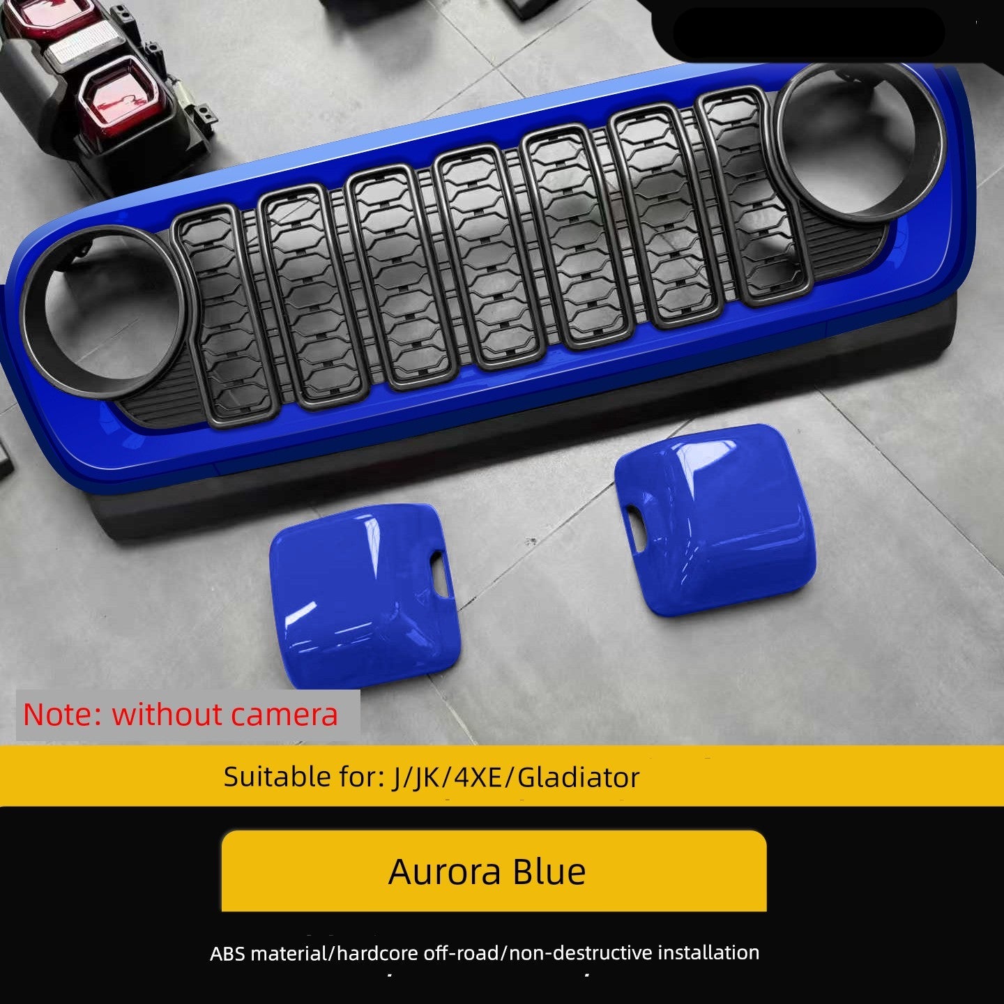 Blue off-road bumper with additional parts on a gray surface, labeled 'Fdrive Valley Store'.