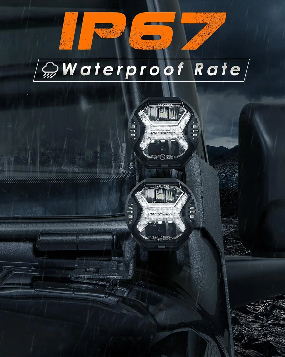 4 Inch Car Led Work Light Bar 12v Amber DRL Driving Light Spotlight for Jeep Offroad Boat Tractor Truck 4x4 SUV ATV Headlight