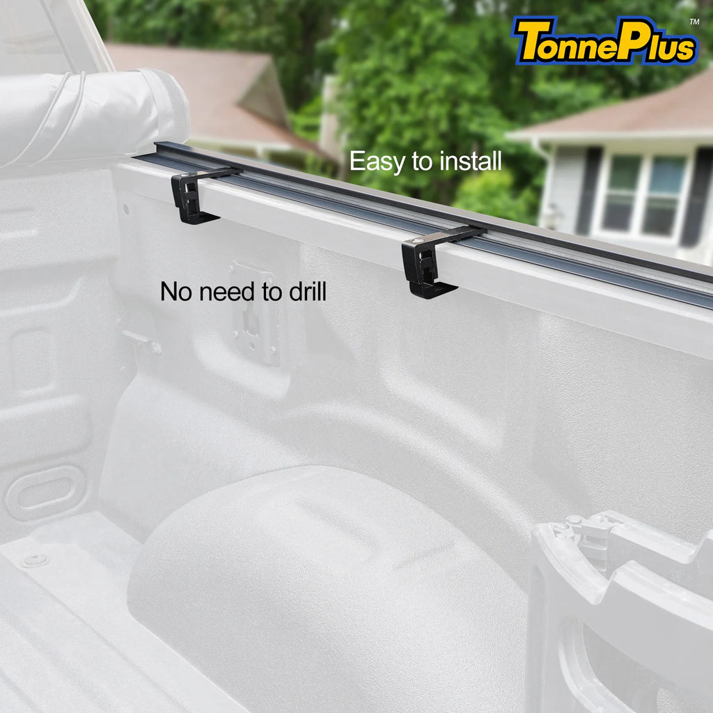 TonnePlus Soft Roll-Up Tonneau Cover Truck Bed Covers for 2020-2024 Jeep Gladiator JT 5FT Bed ; Lightning | 5' (60.3") Bed |