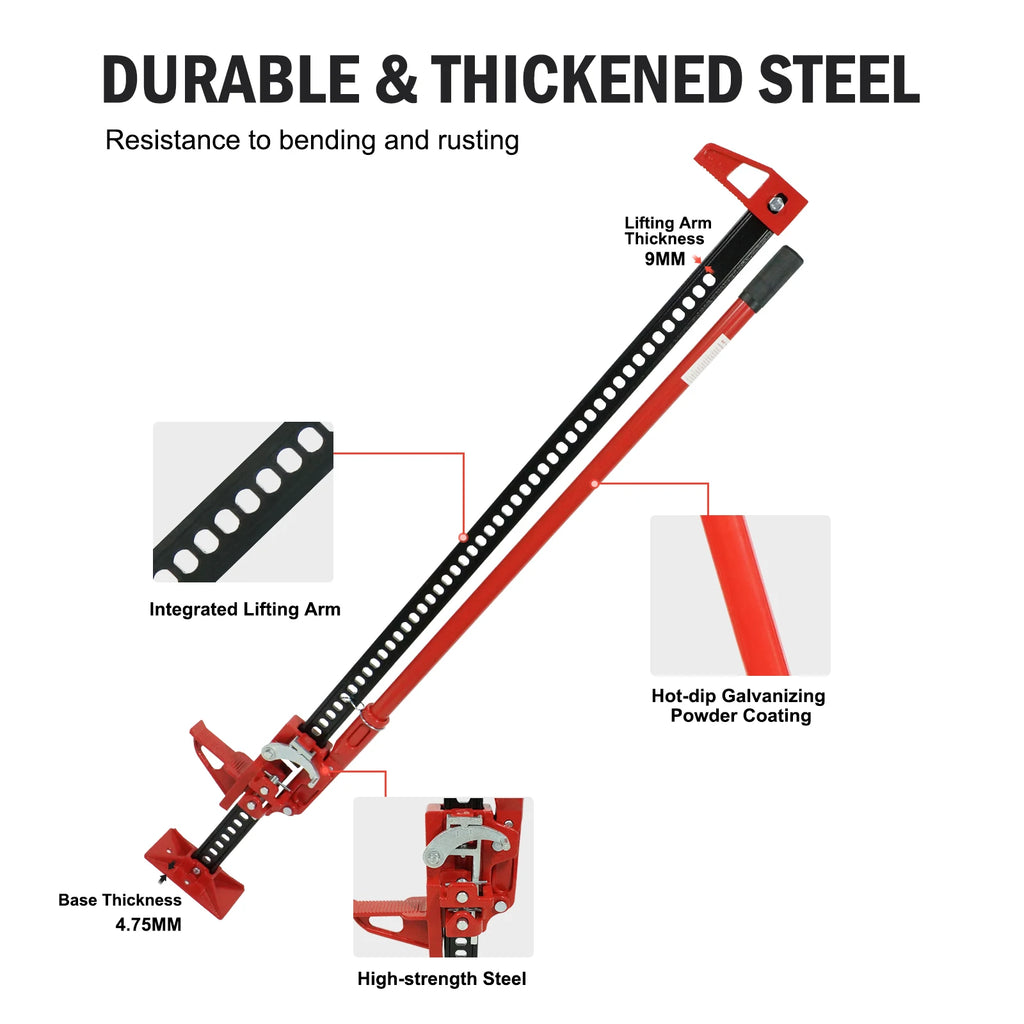 3 Ton Farm Jack, 7000 Lbs Capacity Utility Farm Jack, Universal Heavy-Duty Farm Jack For Atv Utv Suv Tractor Truck