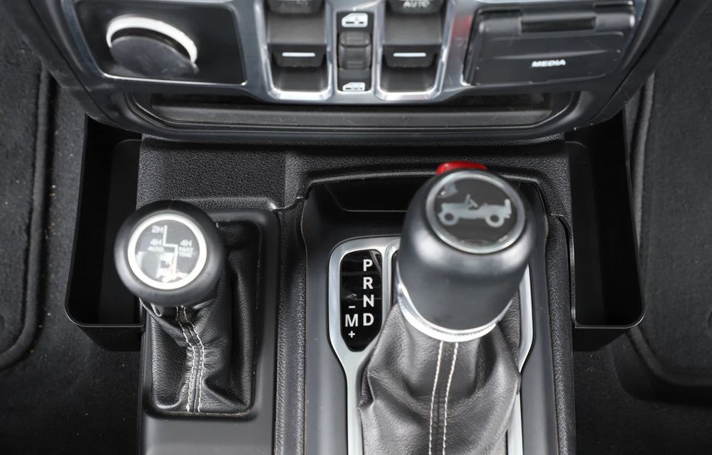 Jeep Wrangler JL Gladiator JT 2018-2023 4-Doors Car Gear Shift Storage Box Organizer Tray Accessories Black