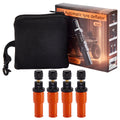 4 PCS Orange Adjustable Auto-Stop Tire Deflator Valve Kit