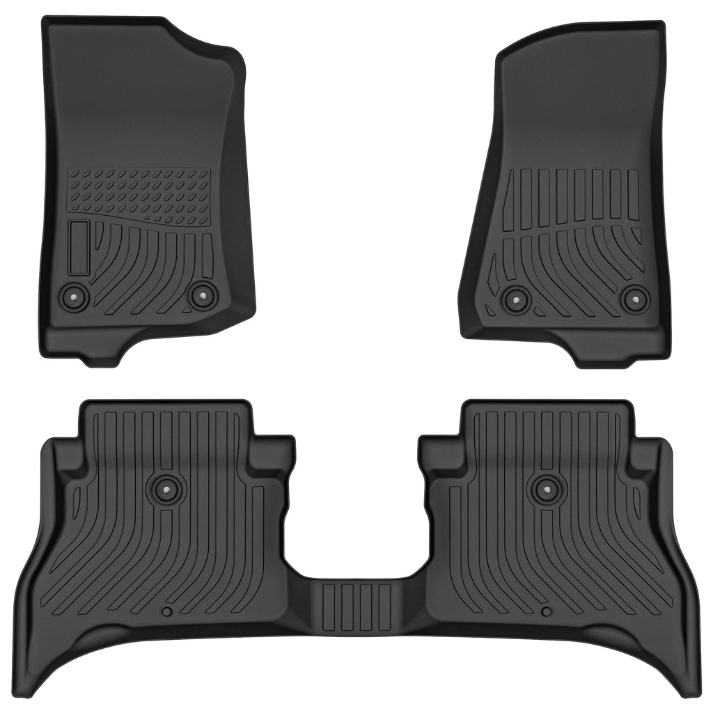 Car Floor Mats for 21-23 Jeep Wrangler 4xe，All-Weather TPE Rubber