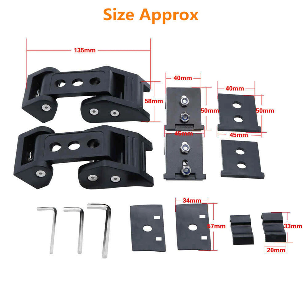 Metal Locking Engine Hood Catch Latches for Jeep Wrangler JK Rubicon Sahara Sport 2011- 2017 Hood Locks Car Accessories Black