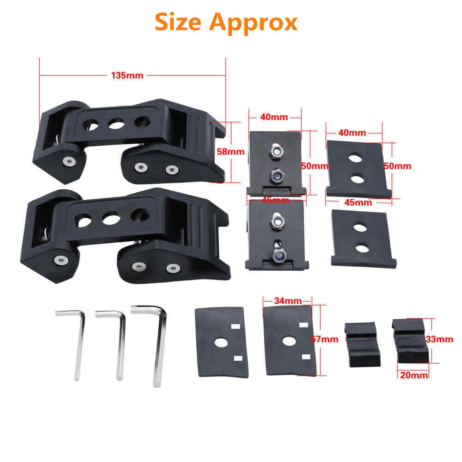 Metal Locking Engine Hood Catch Latches for Jeep Wrangler JK Rubicon Sahara Sport 2011- 2017 Hood Locks Car Accessories Black