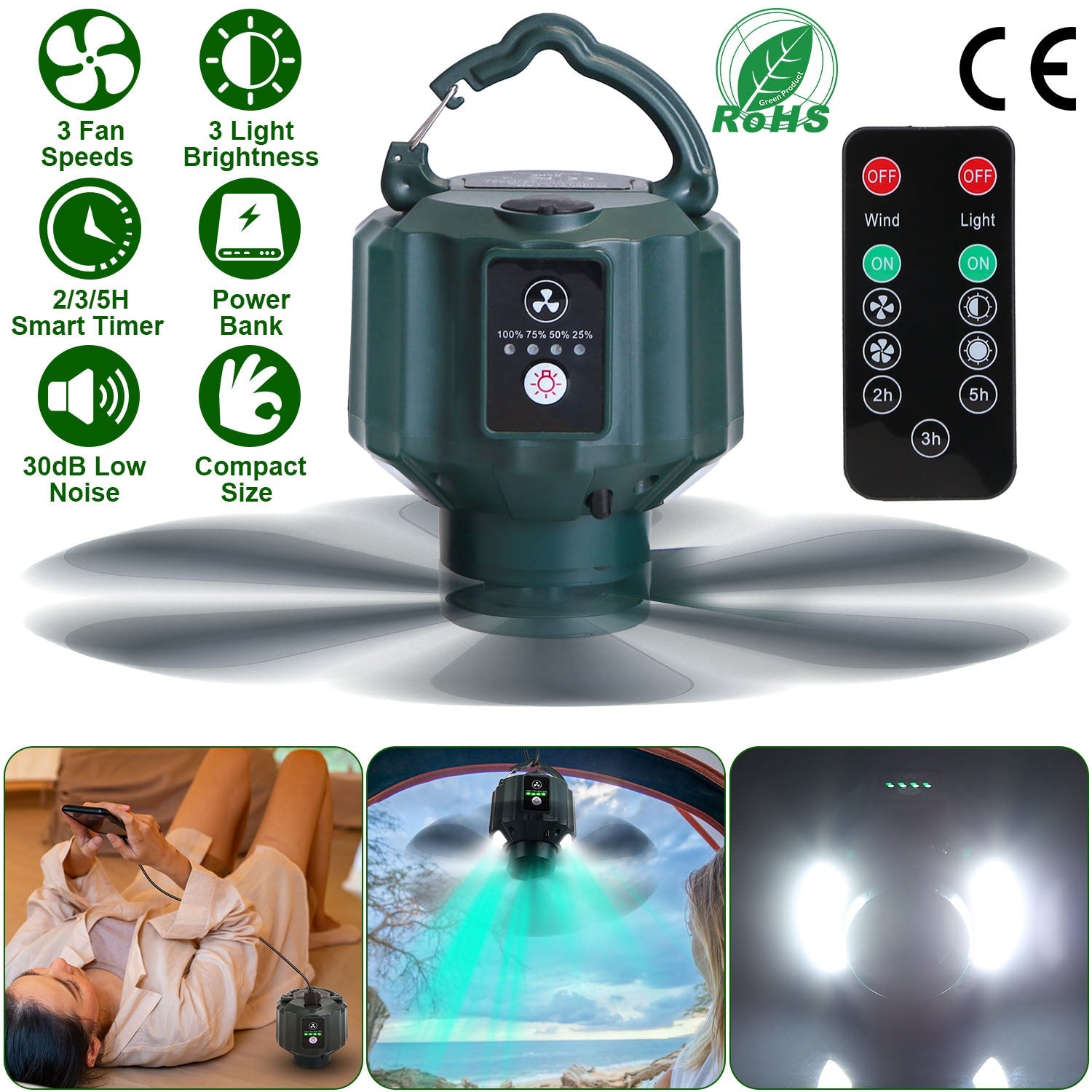 Camping Ceiling LED Fan.....