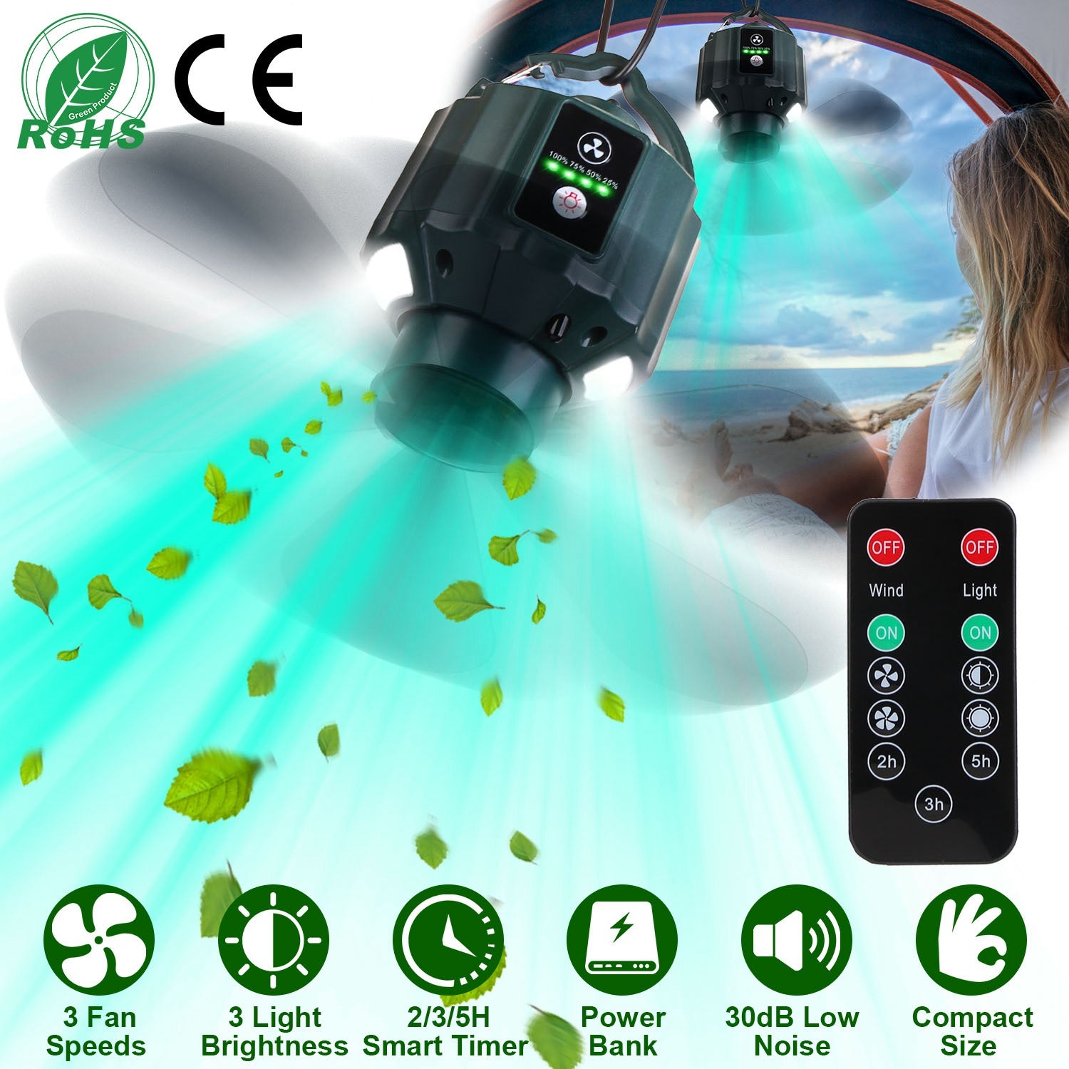 Camping Ceiling LED Fan.....