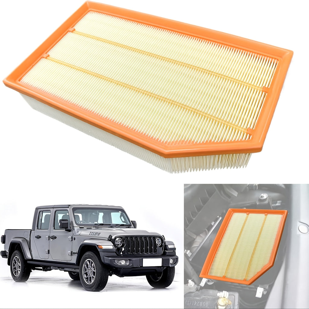 Engine Air Filter, 68257030AA, 68301863AA, For Jeep Wrangler 2018-2024, Gladiator 2020-2024, 67.63oz 121.73oz